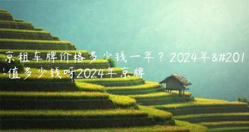 北京租车牌价格多少钱一年？2024年京牌值多少钱呀2024年京牌