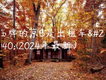 临牌的京B是出租车么(2024年最新）