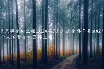 北京京牌金杯出租(2024年7月）选金牌车务(北京个人闲置金杯蓝牌出租)