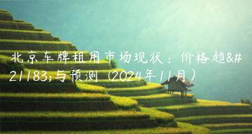 北京车牌租用市场现状：价格趋势与预测  (2024年11月）