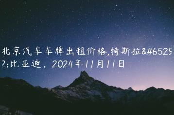 北京汽车车牌出租价格,特斯拉，比亚迪，2024年11月11日